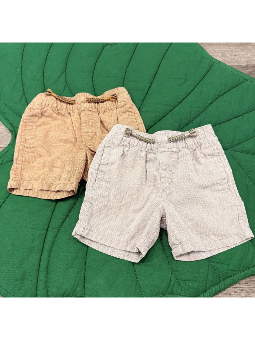 Garanimals Toddler 18M Shorts Bundle Brown Gray Pull On Drawstring